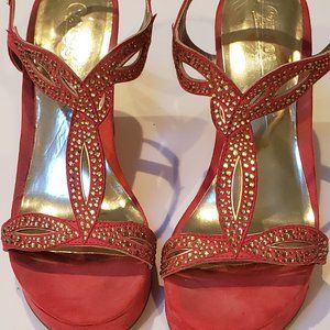 Red and Gold Wedges by Carlos Santana